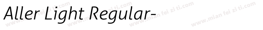 Aller Light Regular字体转换